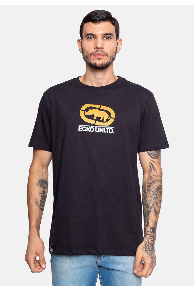 Camiseta-Ecko-Estampada-Preta