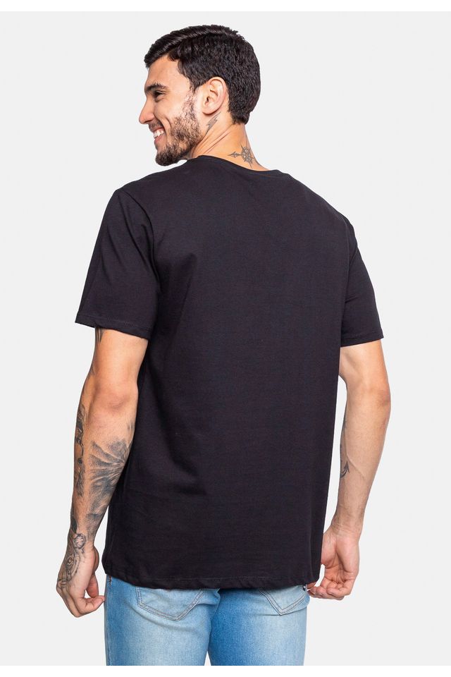 Camiseta-Ecko-Estampada-Preta