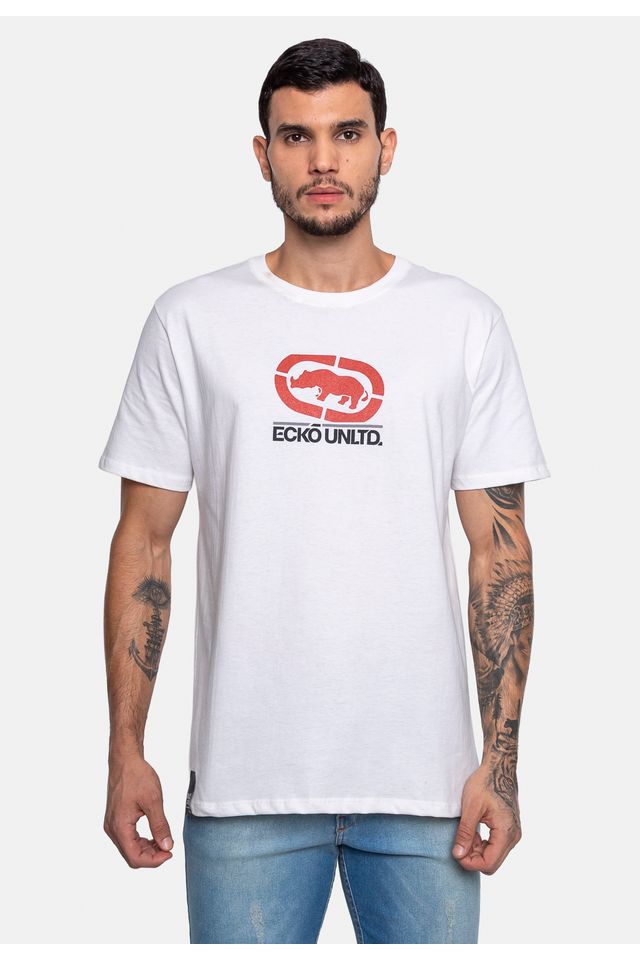Camiseta-Ecko-Estampada-Branca
