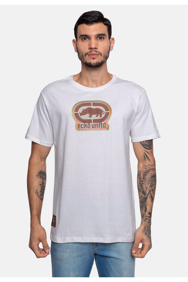 Camiseta-Ecko-Estampada-Branca Camiseta-Ecko-Estampada-Branca