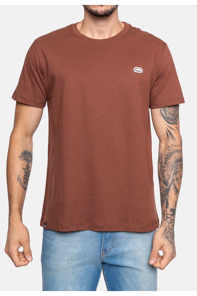 Camiseta-Ecko-Estampada-Marrom