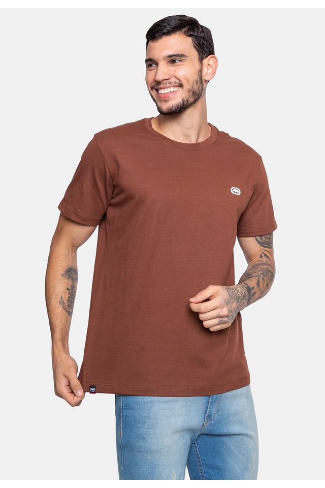 Camiseta-Ecko-Estampada-Marrom