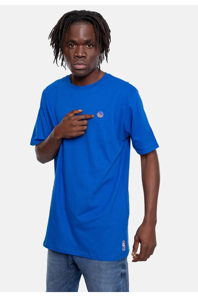 Camiseta-NBA-Estampada-Mini-Logo-Golden-State-Warriors-Azul-Royal