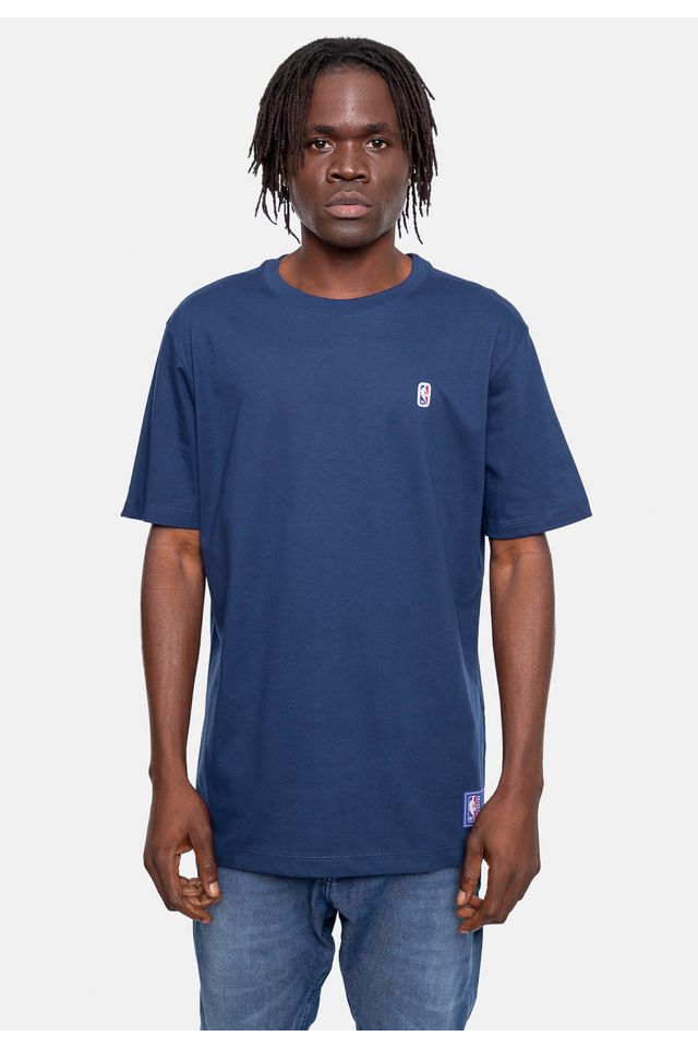 Camiseta-NBA-Estampada-Mini-Logo-Azul