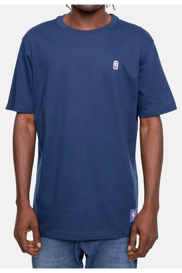 Camiseta-NBA-Estampada-Mini-Logo-Azul