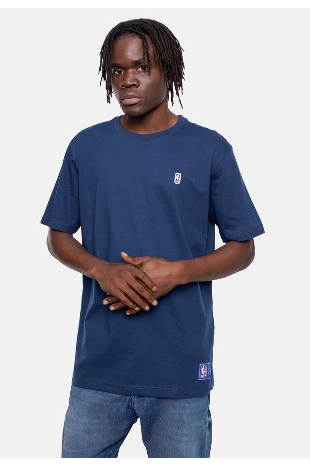 Camiseta-NBA-Estampada-Mini-Logo-Azul