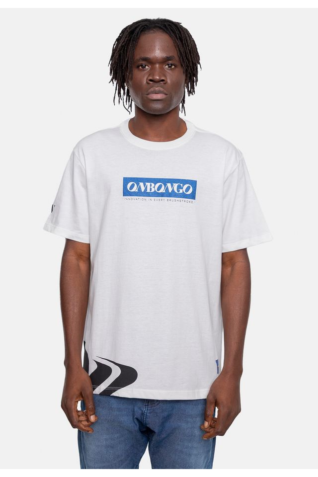 Camiseta-Onbongo-Estampada-Branca Camiseta-Onbongo-Estampada-Branca