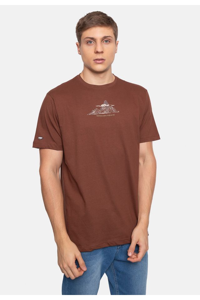 Camiseta-HD-Estampada-Marrom