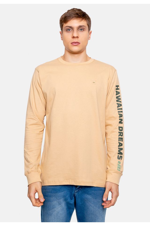 Camiseta-HD-Manga-Longa-Bege Camiseta-HD-Manga-Longa-Bege