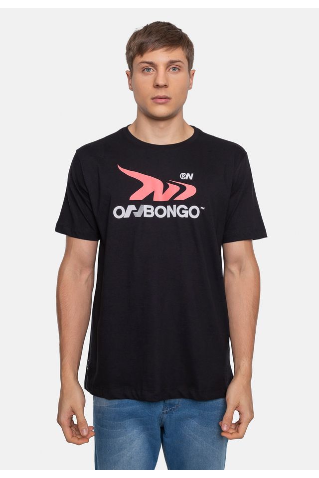 Camiseta-Onbongo-Estampada-Preta