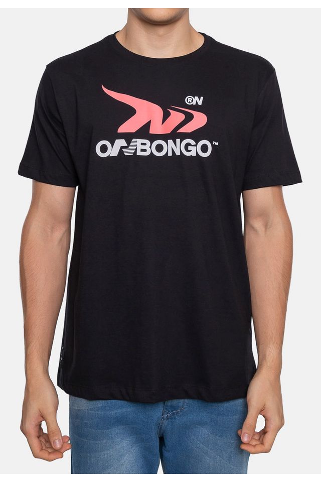 Camiseta-Onbongo-Estampada-Preta