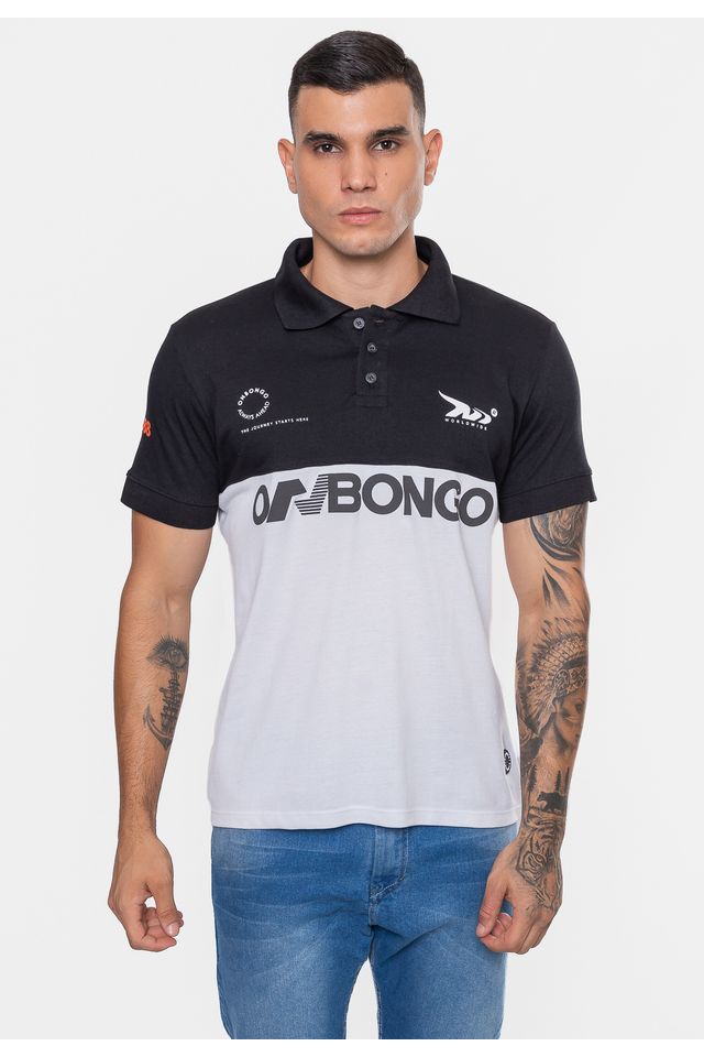 Camisa-Polo-Onbongo-Piquet-Masculina-Beam-Branca Camisa-Polo-Onbongo-Piquet-Masculina-Beam-Branca
