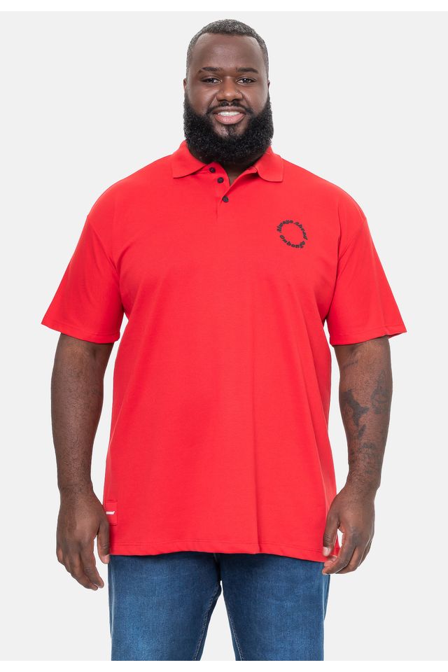 Camisa-Polo-Onbongo-Piquet-Vermelha Camisa-Polo-Onbongo-Piquet-Vermelha