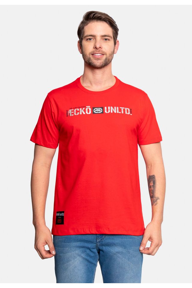 Camiseta-Ecko-Estampada-Vermelha Camiseta-Ecko-Estampada-Vermelha