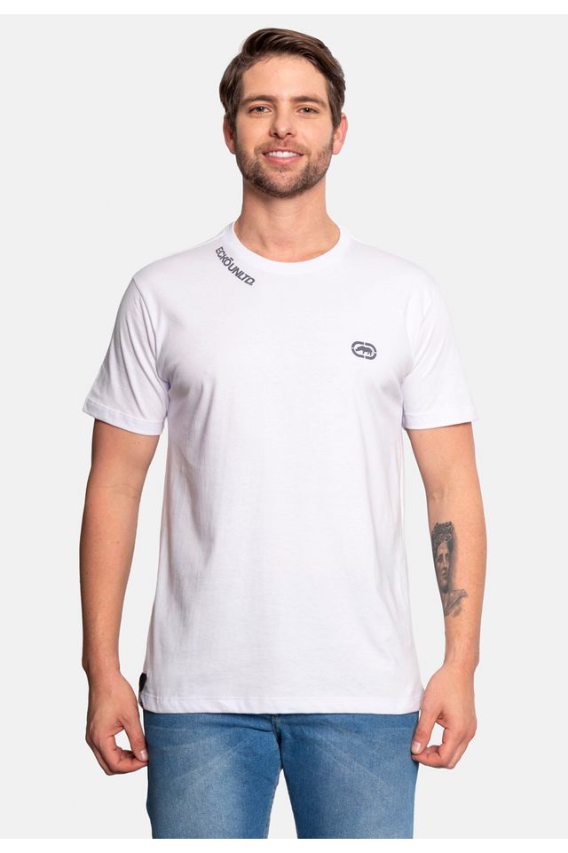 Camiseta-Ecko-Estampada-Branca