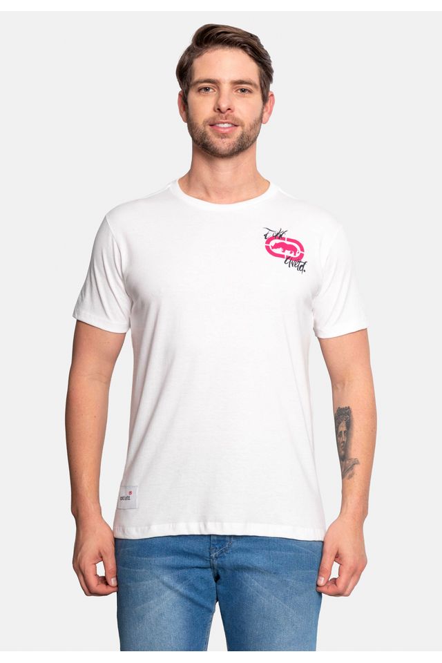 Camiseta-Ecko-Estampada-Branca