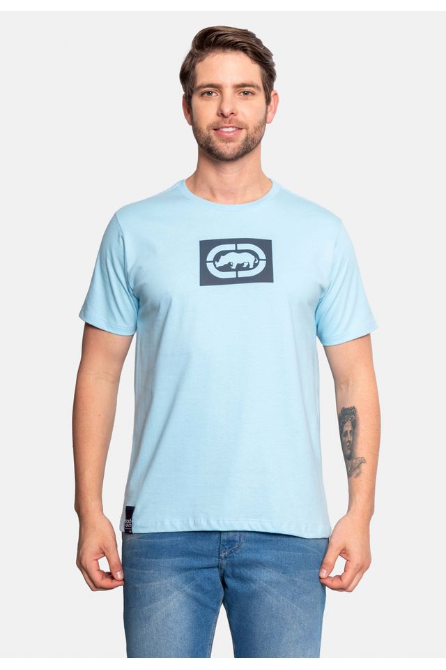 Camiseta-Ecko-Estampada-Azul