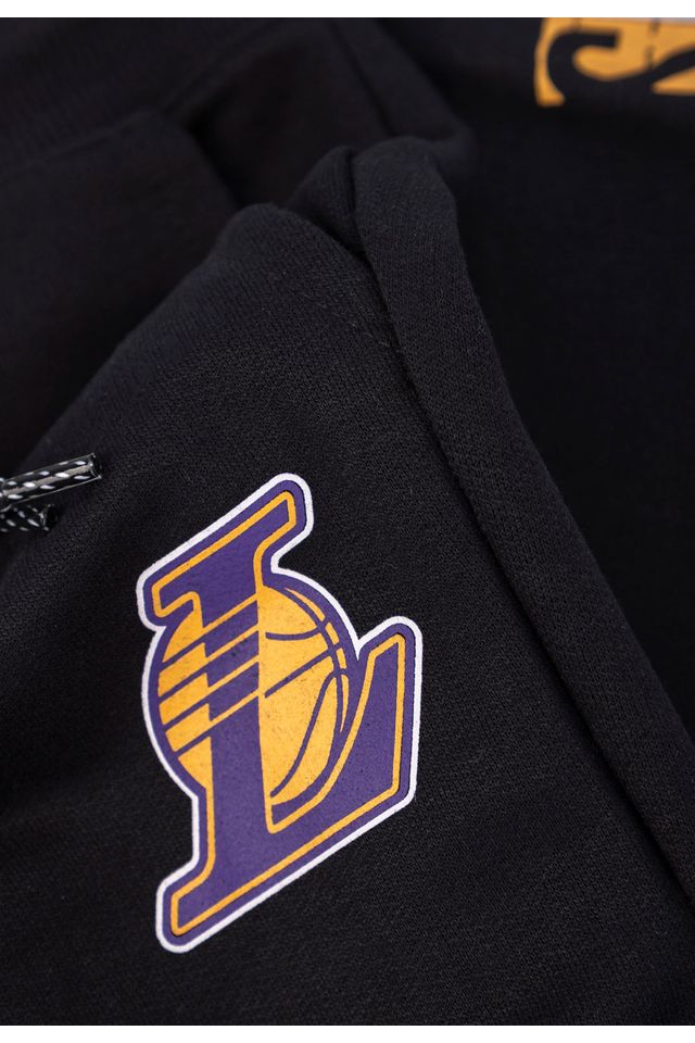 Calca-NBA-Moletom-Infantil-Los-Angeles-Lakers-Preta