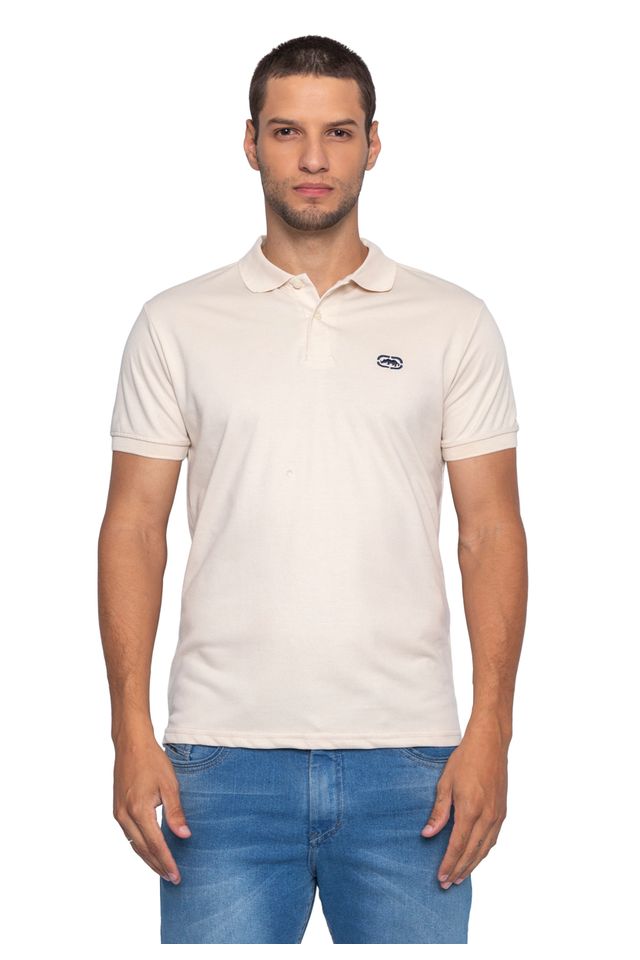 Camisa-Polo-Ecko-Piquet-Areia Camisa-Polo-Ecko-Piquet-Areia