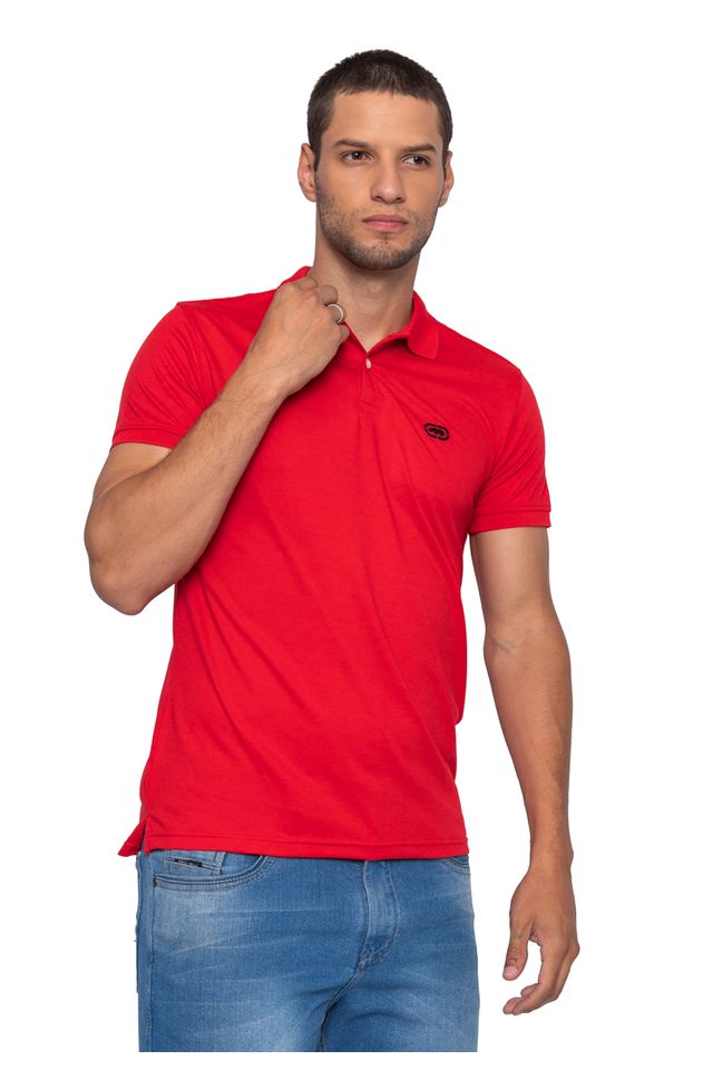 Camisa-Polo-Ecko-Piquet-Vermelha