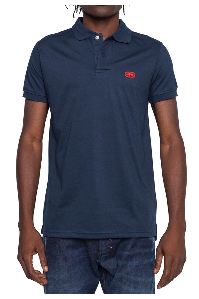 Camisa-Polo-Ecko-Piquet-Azul-Marinho