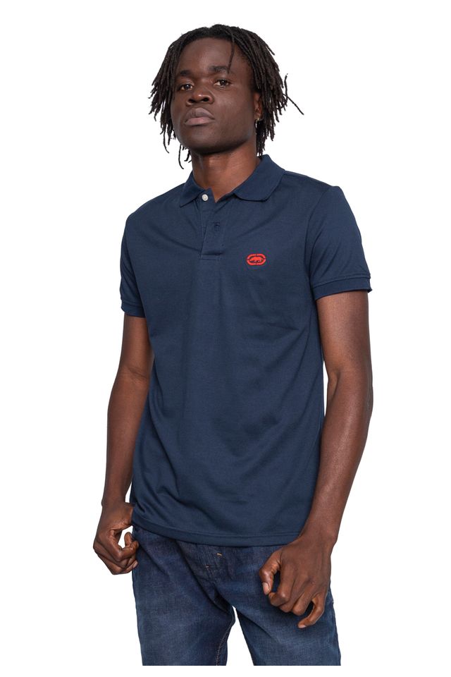Camisa-Polo-Ecko-Piquet-Azul-Marinho