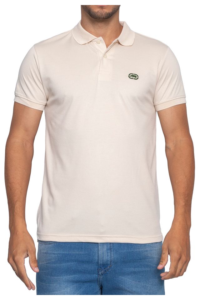 Camisa-Polo-Ecko-Piquet-Areia