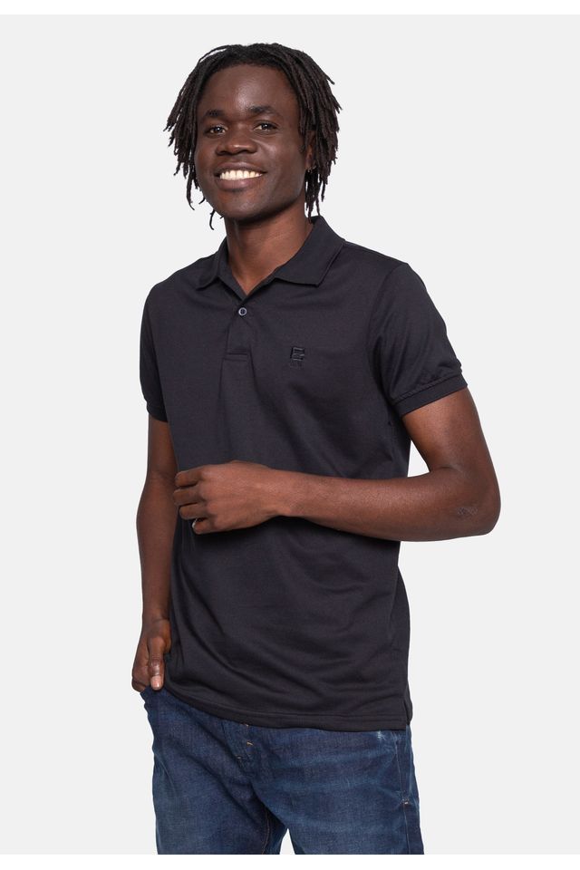 Camisa-Polo-Fatal-Piquet-Preta