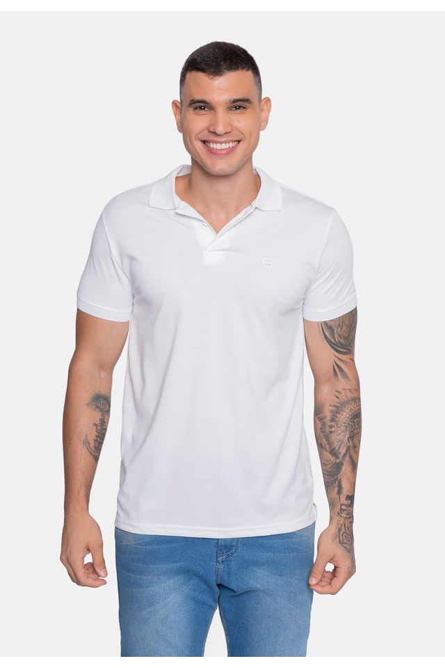 Camisa-Polo-Fatal-Piquet-Branca Camisa-Polo-Fatal-Piquet-Branca