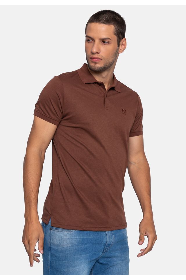 Camisa-Polo-Fatal-Piquet-Marrom