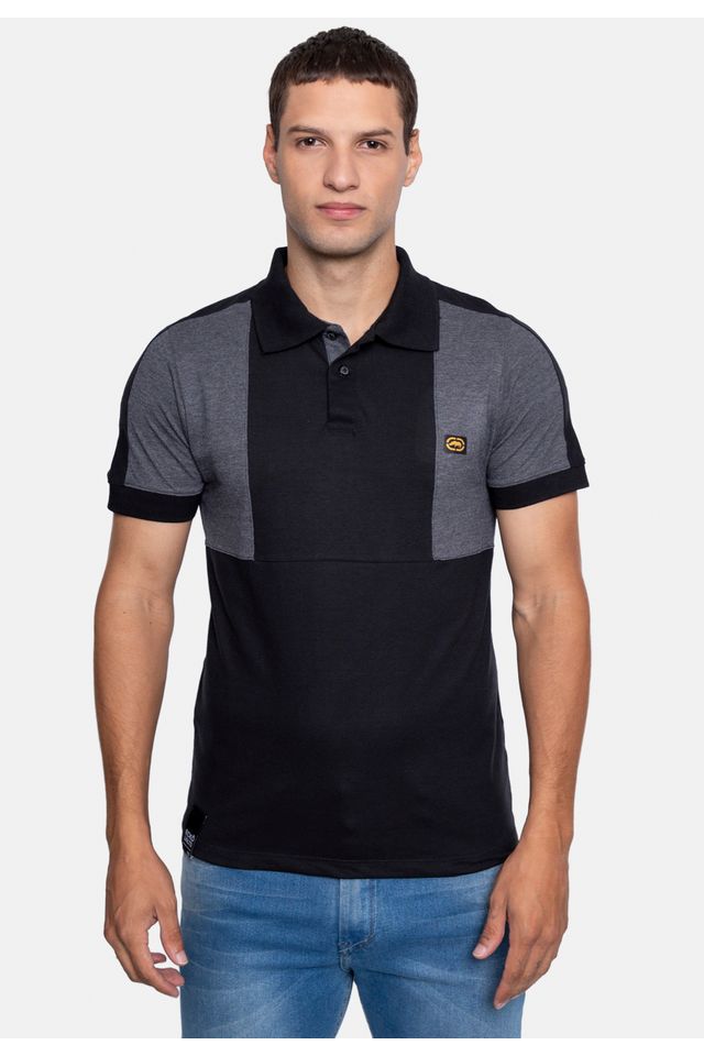 Camisa-Polo-Ecko-Piquet-Especial-Preta Camisa-Polo-Ecko-Piquet-Especial-Preta