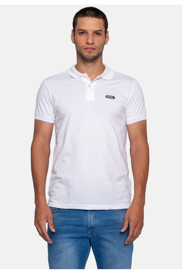 Camisa-Polo-Fatal-Piquet-Branca Camisa-Polo-Fatal-Piquet-Branca