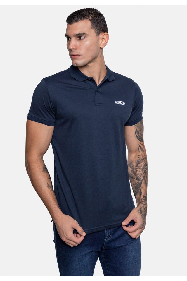 Camisa-Polo-Fatal-Piquet-Azul-Marinho