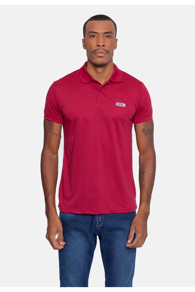 Camisa-Polo-Fatal-Piquet-Vinho Camisa-Polo-Fatal-Piquet-Vinho