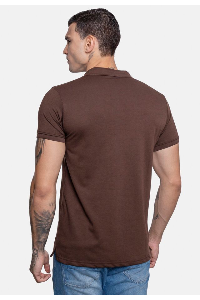 Camisa-Polo-HD-Piquet-Marrom