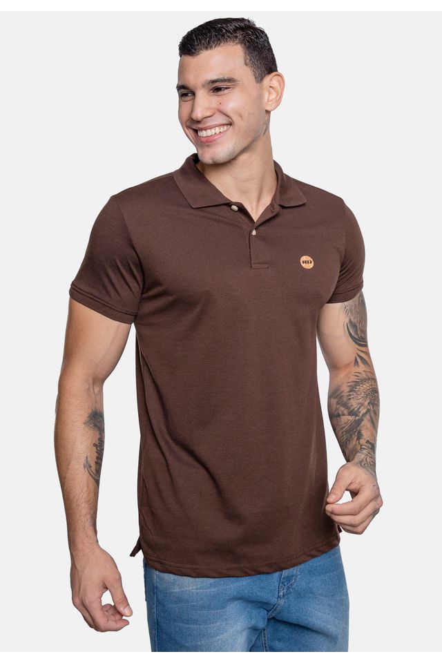 Camisa-Polo-HD-Piquet-Marrom