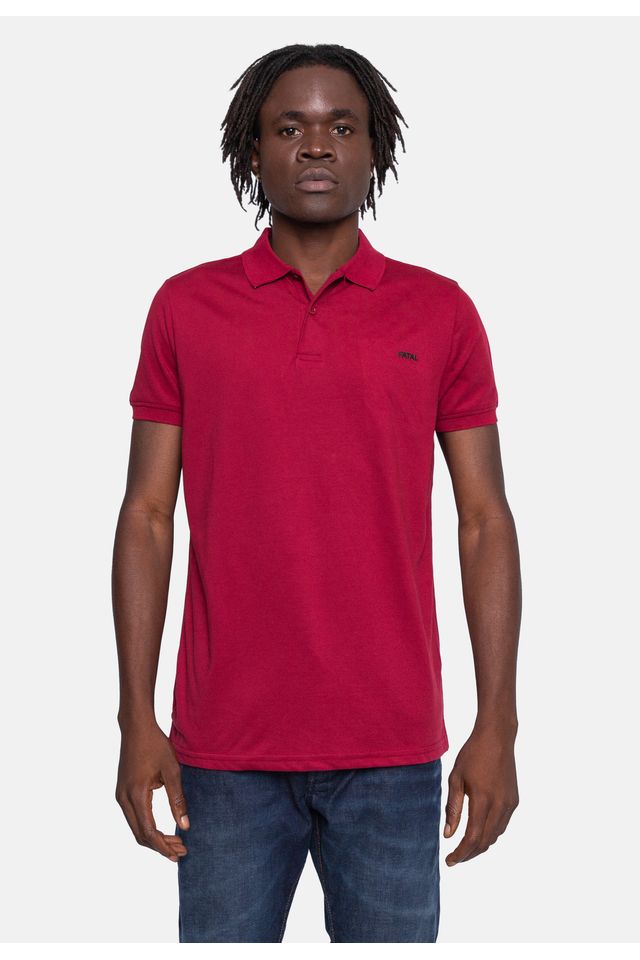 Camisa-Polo-Fatal-Piquet-Vinho Camisa-Polo-Fatal-Piquet-Vinho