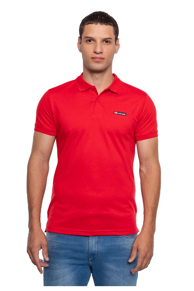 Camisa-Polo-Ecko-Piquet-Vermelha Camisa-Polo-Ecko-Piquet-Vermelha