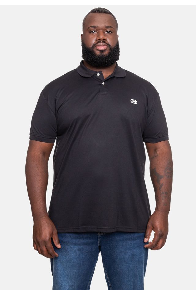 Camisa-Polo-Ecko-Piquet-Plus-Size-Preta