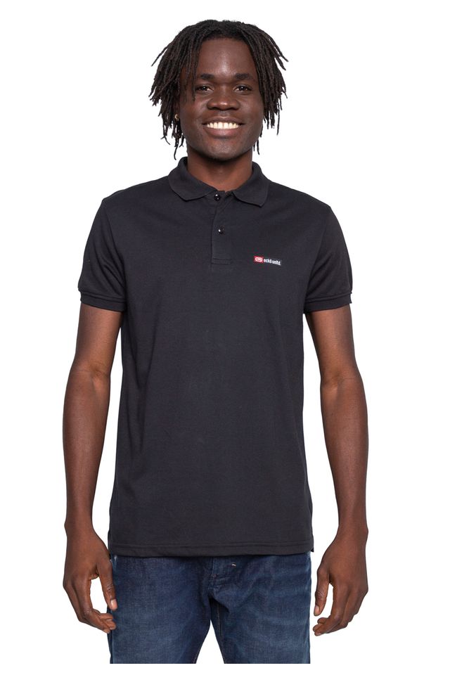 Camisa-Polo-Ecko-Piquet-Preta Camisa-Polo-Ecko-Piquet-Preta