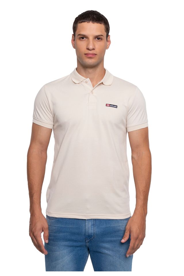 Camisa-Polo-Ecko-Piquet-Areia Camisa-Polo-Ecko-Piquet-Areia