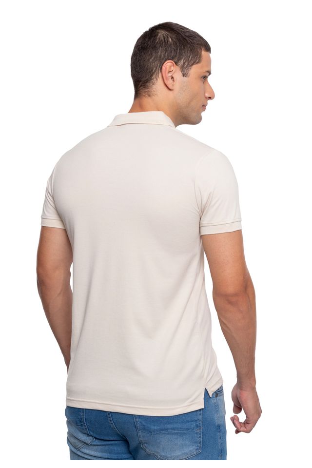 Camisa-Polo-Ecko-Piquet-Areia
