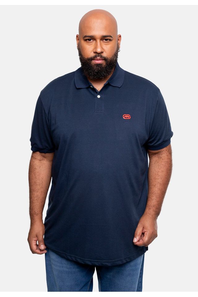 Camisa-Polo-Ecko-Piquet-Plus-Size-Azul-Marinho