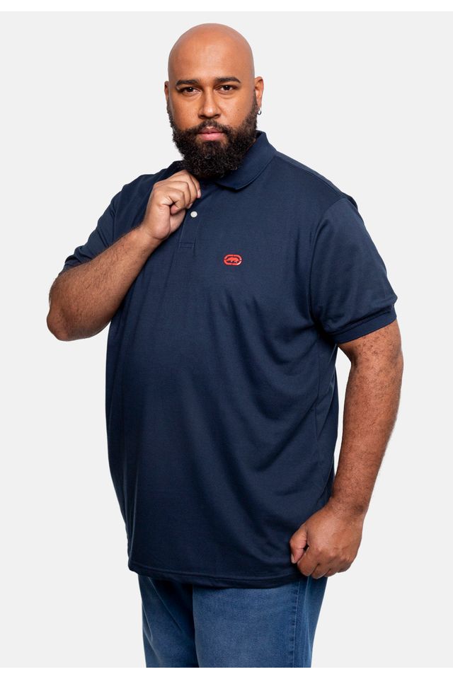 Camisa-Polo-Ecko-Piquet-Plus-Size-Azul-Marinho