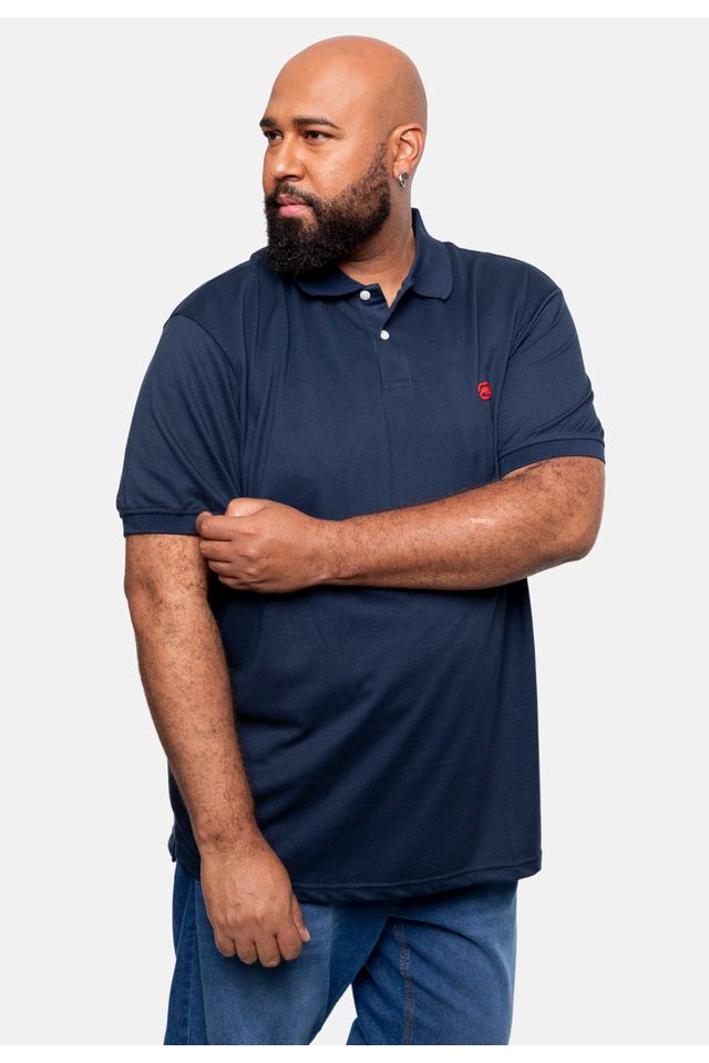 Camisa-Polo-Ecko-Piquet-Plus-Size-Azul-Marinho