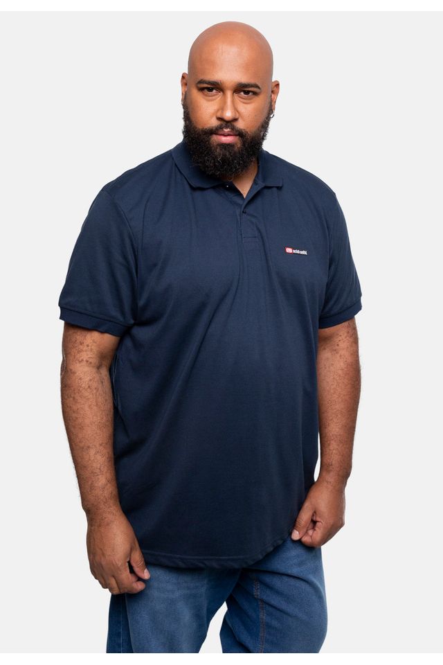 Camisa-Polo-Ecko-Piquet-Plus-Size-Masculina-Azul-Marinho