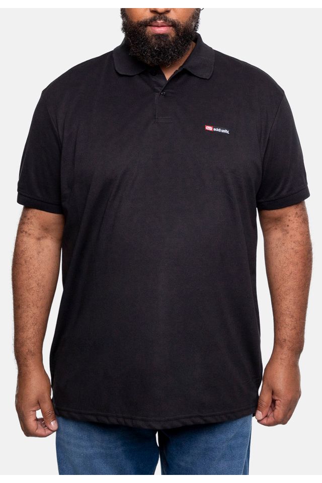 Camisa-Polo-Ecko-Piquet-Plus-Size-Preta