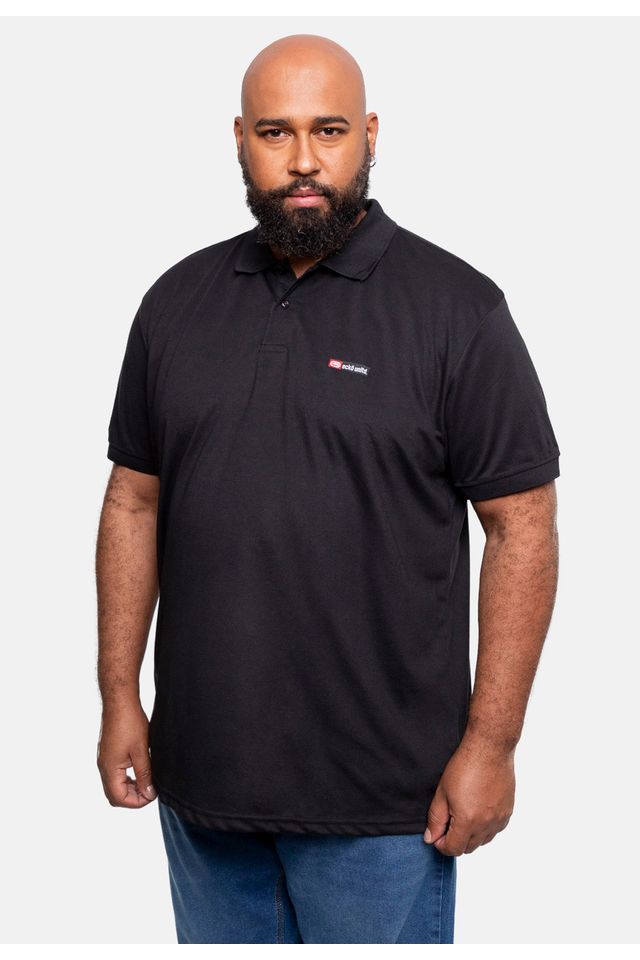 Camisa-Polo-Ecko-Piquet-Plus-Size-Preta