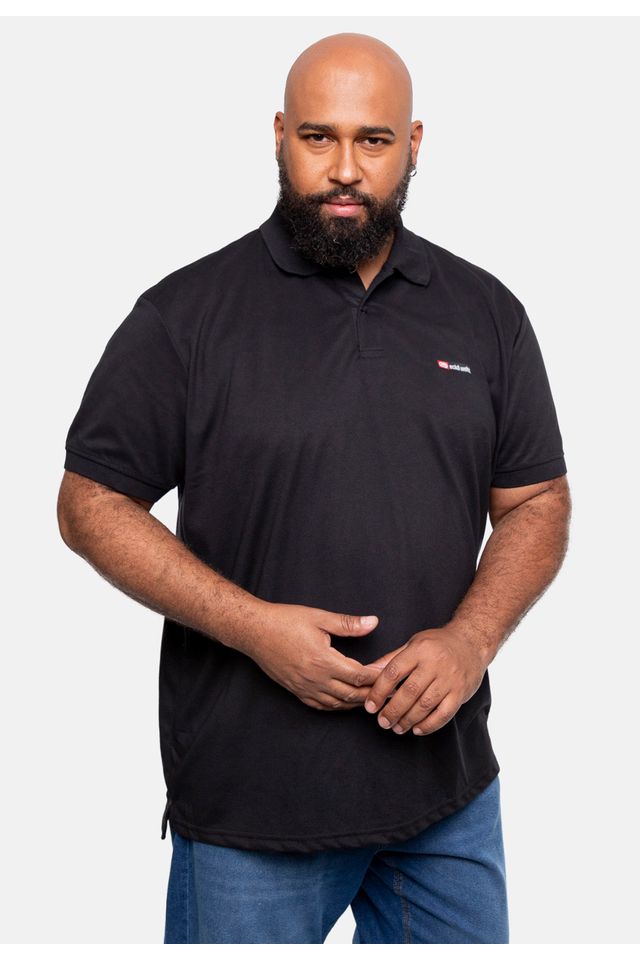 Camisa-Polo-Ecko-Piquet-Plus-Size-Preta