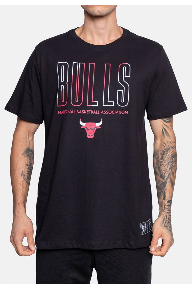 Camiseta-NBA-Estampada-Chicago-Bulls-Preta